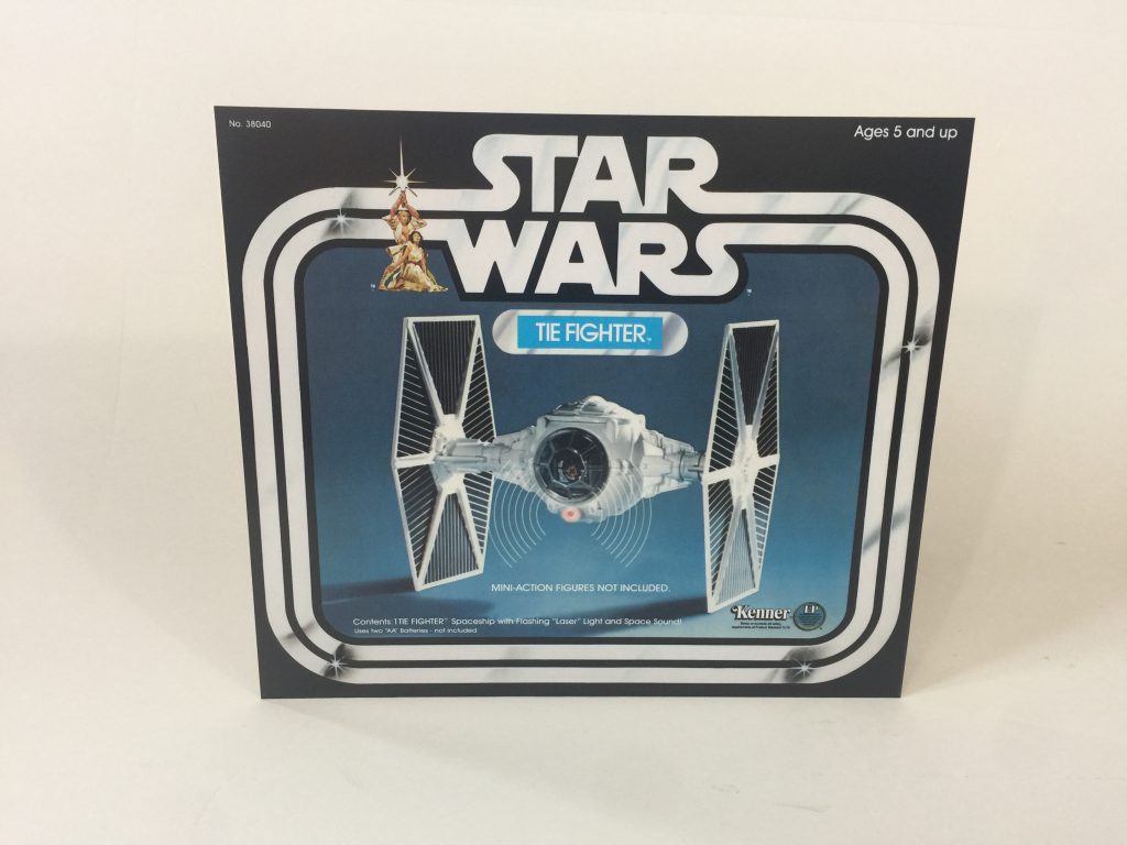 Vintage Star Wars Tie Fighter box front only - Replicator Boxes and Inserts