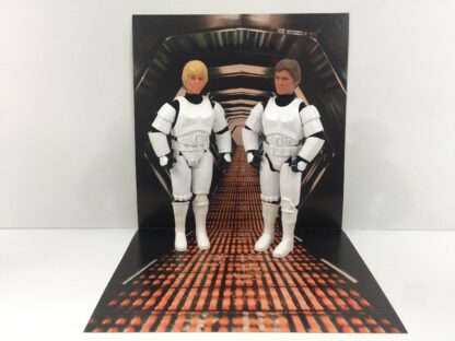 Vintage Star Wars Death Star Corridor custom backdrop display diorama for ikea detolf display cabinet A